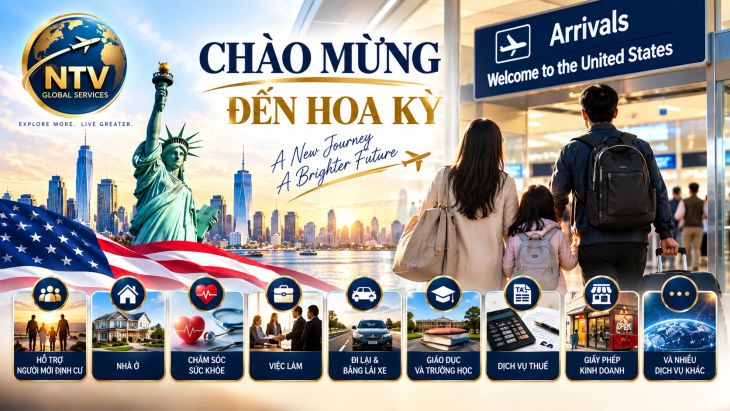 Chào mừng đến Hoa Kỳ – A new journey, a brighter future