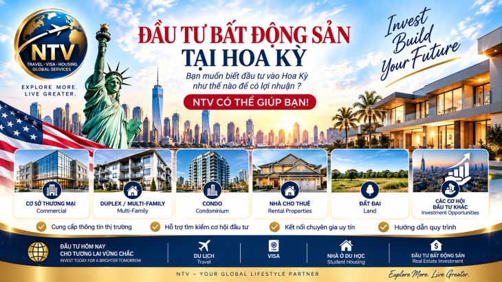 Đầu tư bất động sản tại Hoa Kỳ – NTV có thể giúp bạn