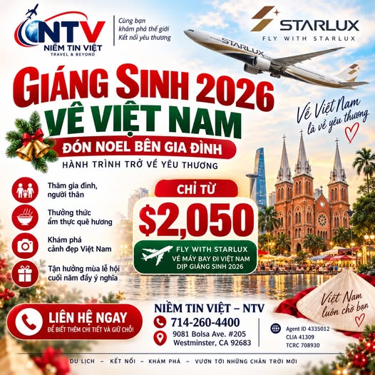 Giáng Sinh 2026 về Việt Nam – STARLUX, chỉ từ $2,050